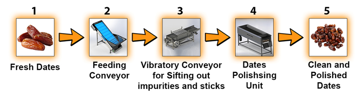 Flowchart - Dates Cleaning and Polishing Line